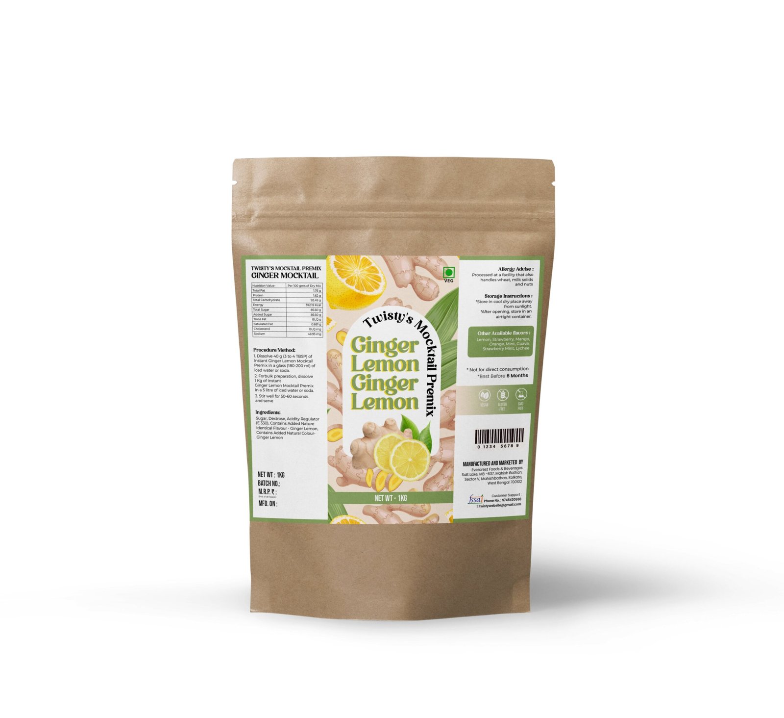 Twisty's Mocktails Premix(Lemon)