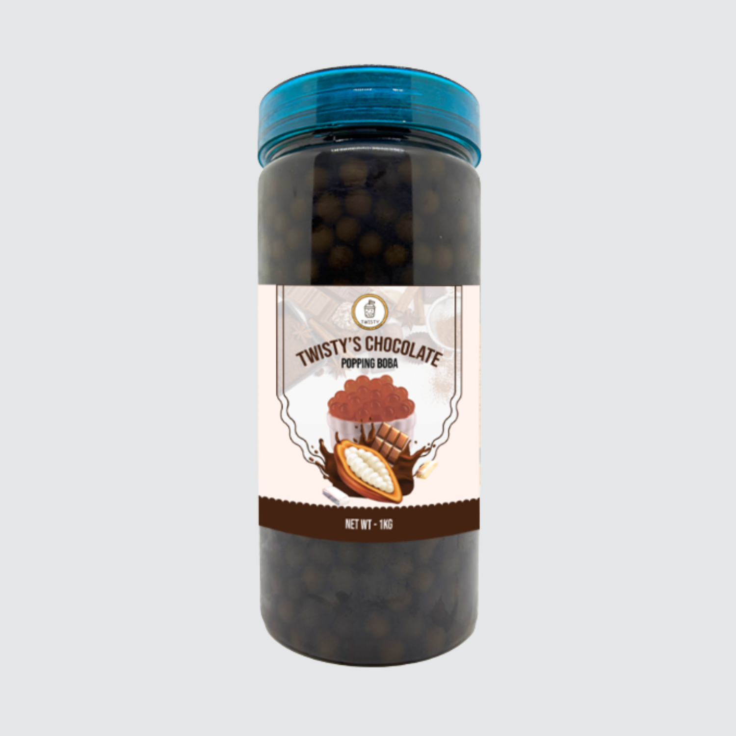 Cookies Mini Boba Kit | Brown Sugar Tapioca Pearls 500g + Cookies & Cream Powder 250g + Chocolate Popping Boba 350g | Bubble Tea Making Kit