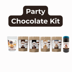 Party Chocolate Bubble Tea Kit – Party Pack | Brown Sugar Tapioca Pearls (2 kg), Belgian Chocolate Powder (250 g), Rich Chocolate Powder (250 g), Cookies & Cream Powder (250 g), Tiramisu Powder (250 g) & Chocolate Popping Boba (350 g)