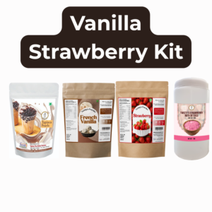 Premium Café Style Bubble Tea Kit – Personal Use | Brown Sugar Tapioca Pearls (1 kg), Belgian Chocolate Powder (250 g), Hazelnut Coffee Powder (250 g) & Chocolate Popping Boba (350 g)