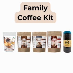 Family Coffee Bubble Tea Kit – Family Pack | Brown Sugar Tapioca Pearls (1 kg), Hazelnut Coffee Powder (250 g), Tiramisu Powder (250 g), Mocha Coffee Powder (250 g) & Coffee Popping Boba (350 g)